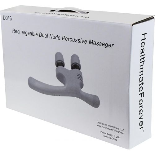  HealthmateForever Rechargeable Dual Node Percussive Massager D016 for Neck and Shoulder Pain Relief