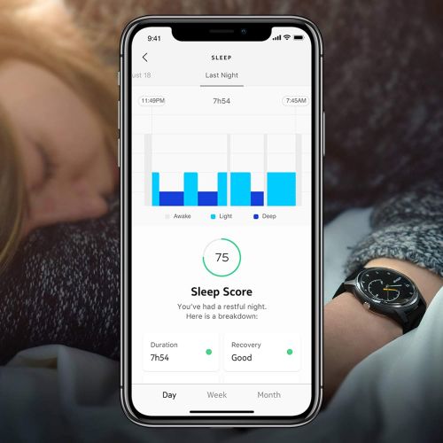  Withings Move Hybrid Smartwatch - Activity Tracker with Connected GPS, Sleep Monitor, Water Resistant with 18-month battery life