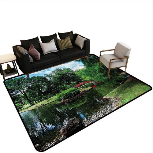  Anmaseven Japanese,Print Floor Mats Bedroom Carpet 48x 60 Japanese Garden Lake Large Classical Carpet