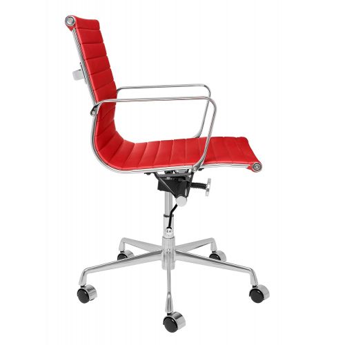  Laura Davidson Furniture SOHO Eames Style Ribbed Management Office Chair (Red)