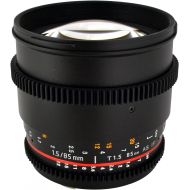 Rokinon CV85M-N 85mm t1.5 Aspherical Lens for Nikon with De-Clicked Aperture and Follow Focus Compatibility Fixed Lens