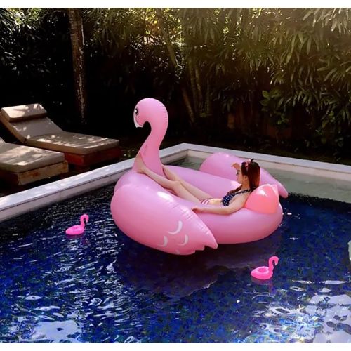  Wusjyeda Giant Inflatable Flamingo Pool Float, 75-Inch Inflatable Raft , Large Outdoor Swimming Pool Float Lounge Toy for Adults & Kids