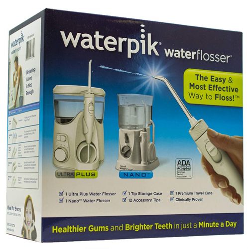  Waterpik Ultra Plus Water Flosser, Nano Flosser, Deluxe Traveler Case, Tip Storage Case and 12...