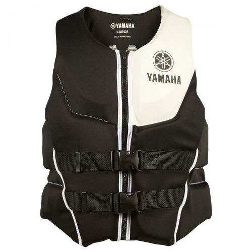  OEM Yamaha Mens Neoprene 2-Buckle PFD Life Jacket Vest (White,Small)