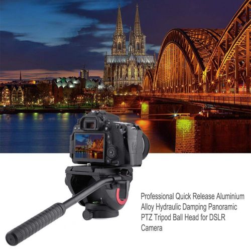  Alloet Quick Release Hydraulic Damping Panoramic PTZ Tripod Ball Head for Camera