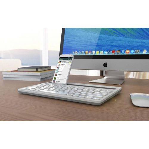 로지텍 Logitech Bluetooth Multi-Device Keyboard K480  White  for Windows and Mac Computers, Android and iOS Tablets and Smartphones
