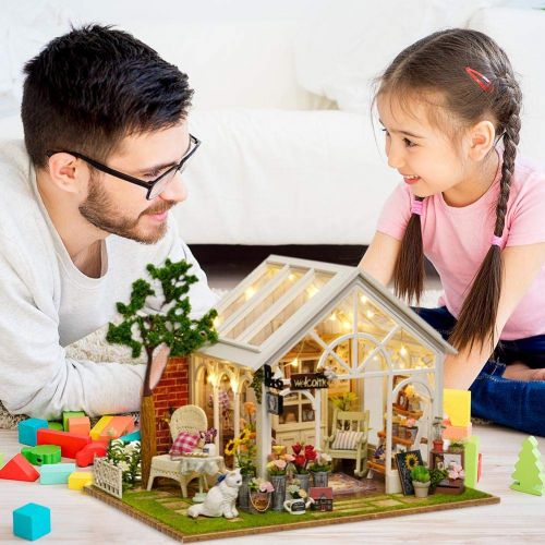  Amazingdeal DIY Doll House Miniature Dollhouse Furniture Kit Toys (Without Dust Cover)