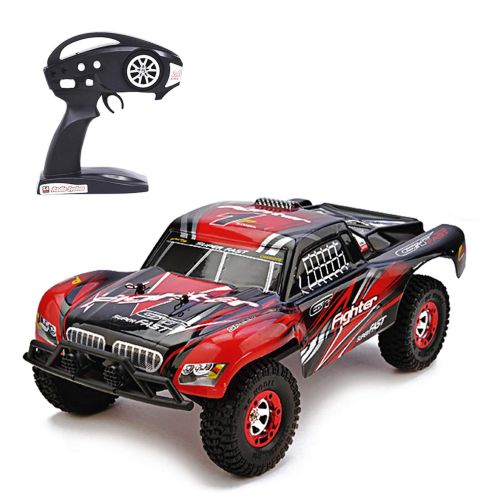  KELIWOW Electric RC Buggy 1/12 Scale Remote Control Car 2.4GHz All Terrain RC Rock Crawler Monster Truck 40KM/h High Speed Off-Road Best RC Racer for Kids and Adults-Red