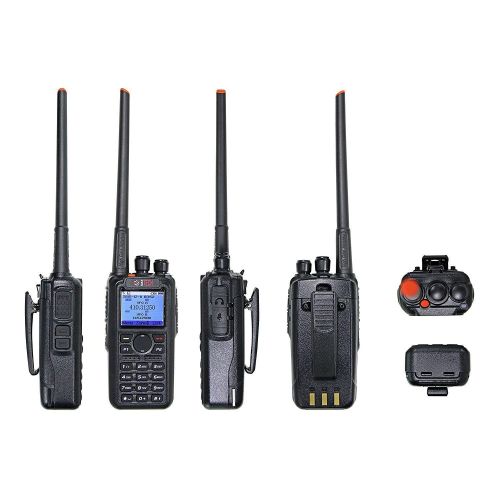  BTECH DMR-6X2 (DMR and Analog) 7-Watt Dual Band Two-Way Radio (136-174MHz VHF & 400-480MHz UHF), with GPS and Recording, Includes Full Kit with 1 Battery, Programming Cable, and Mo
