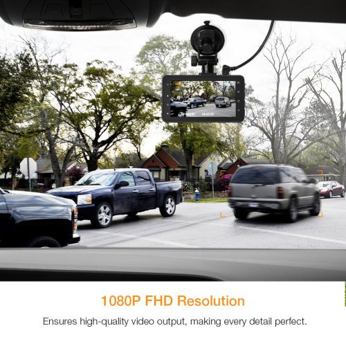  [Updated Version] Dash Cam APEMAN Dashboard FHD 1080P Car Camera DVR Recorder with 3.0 LED Screen, Night Vision, G-Sensor, WDR, Loop Recording, Motion Detection(C450)