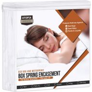 [아마존 핫딜]  [아마존핫딜]Utopia Bedding Premium Bed Bug Proof Box Spring Encasement - Knitted Box Spring Protector (Queen)