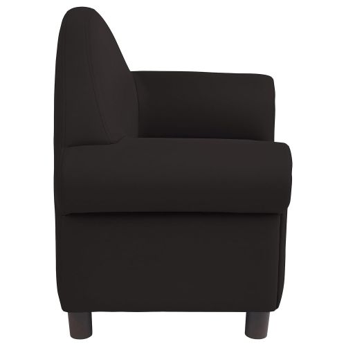  ECR4Kids SoftZone Little Lux Upholstered Pre-School Chair for Kids Room, Black