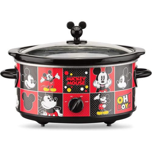  Acme Communications Disney Mickey Mouse 5-Quart Slow Cooker with 20-Ounce Dipper and Waffle Maker