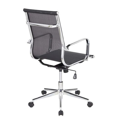  Mirage Contemporary Office Chair in Chrome and Black by LumiSource