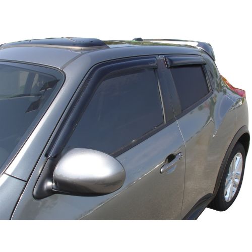  Auto Ventshade 94378 Original Ventvisor Side Window Deflector Dark Smoke, 4-Piece Set for 2010-2018 Nissan Juke
