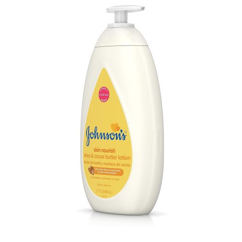  Johnsons Baby Johnsons Moisturizing Dry Skin Baby Lotion with Shea & Cocoa Butter, Hypoallergenic and Dermatologist-Tested with Clinically Proven Mildness Formula, 27.1 fl. oz