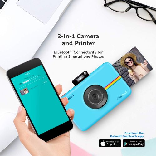 폴라로이드 Polaroid SNAP Touch 2.0  13MP Portable Instant Print Digital Photo Camera w/Built-In Touchscreen Display, Blue