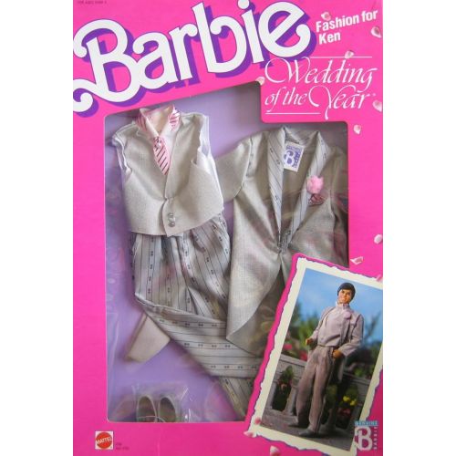 바비 Barbie KEN Fashions WEDDING OF THE YEAR Groom TUXEDO Outfit & Accessories (1989 Mattel Hawthorne)