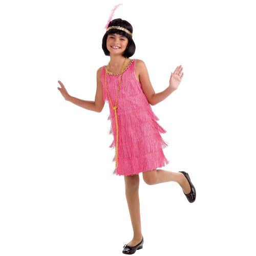  Forum Novelties Little Miss Flapper Childs Costume,Pink, Large