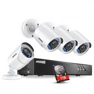 ANNKE Security Camera System 8-channel 1080P HD-TVI H.264+ Realtime DVR and (4) 2.0MP High-Resolution Outdoor Security Cameras with Motion-Triggered Email Alert ,1TB Surveillance&n