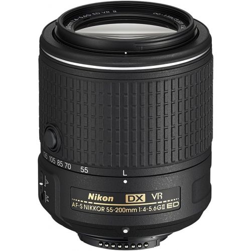  Nikon 55-200mm f4-5.6G ED Auto Focus-S DX Nikkor Zoom Lens - White Box (New)