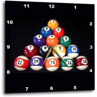 3dRose dpp_3317_3 Billiards Balls Pool Wall Clock, 15 by 15-Inch
