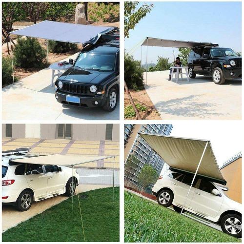  Onestops8 onestops8 7.6x8.2ft Car Side Awning Rooftop Tent Sun Shade SUV Outdoor Camping Travel Grey