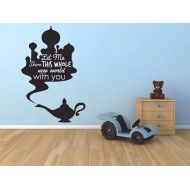 All Things Valuable Let Me Share This Whole New World With You Aladdin Disney Wall Sticker Vinyl Wall Art Decal for Girl Boy Baby Kid Bedroom Nursery Daycare Home Decor Sticker Wall Art Vinyl Decorati