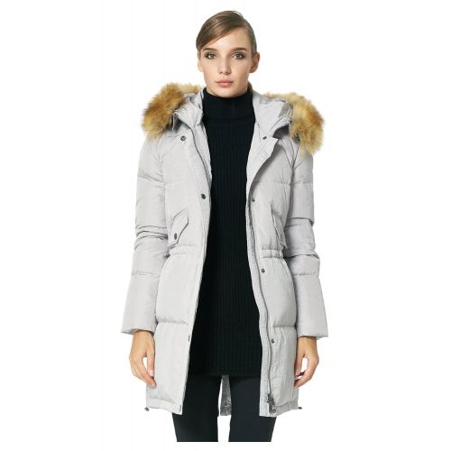  Orolay Womens Down Jacket with Removable Faux Fur Hood Puffer Coat