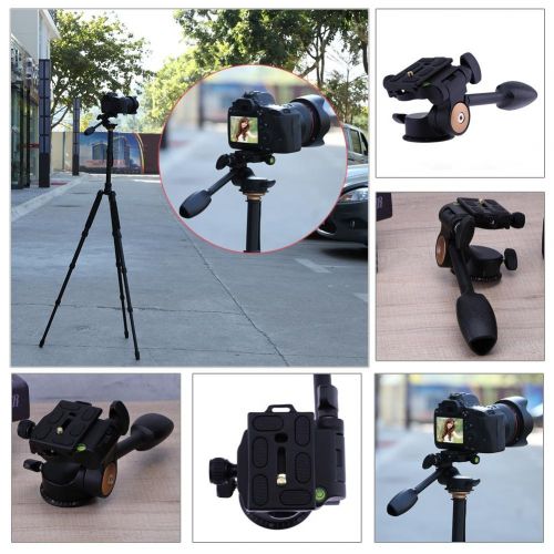  Alloet Camera Handle 3 Way Pan Tilt 360 Degree Video Tripod Panoramic Damping Head