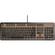 Azio Retro Classic Bluetooth Elwood - Luxury Vintage Backlit Mechanical Keyboard, BrownGrey (MK-RETRO-W-BT-01-US)