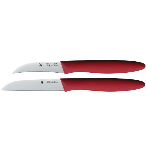 더블유엠에프 WMF Messerset, 2-teilig, mit Schalmesser und Gemuesemesser, Spezialklingenstahl, Griffe aus Kunststoff, rot