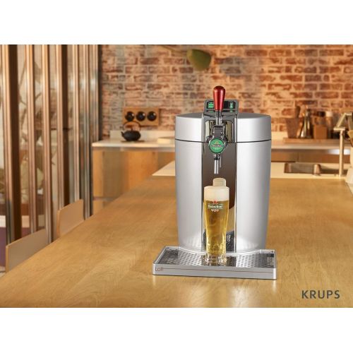  Krups VB700E00 Beertender Loft Edition Bierzapfgerat, Silber/Chrom
