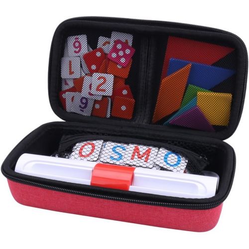  [아마존베스트]Aenllosi Storage Organizer Case for Osmo Genius Kit, fits OSMO Base/Starter/Numbers/Words/Tangram/Coding Awbie Game (for OSMO Genius Set, Red)