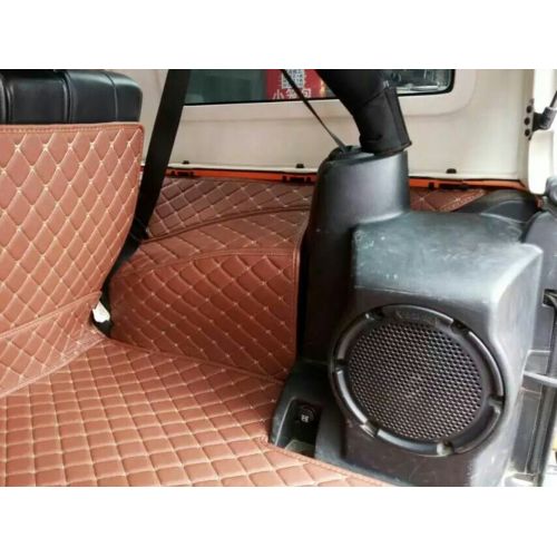  Worth-Mats 3D Full Coverage Waterproof Car Trunk Mat for Jeep Wrangler 2015-2017 2 Door (with Subwoofer on Bottom Trunk)-Brown