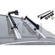 SMT MOTO INC SMT- Rooftop SnowRack Plus Ski Rack for Cars Fits 6 Pairs Skis or Fits 4 Snowboard