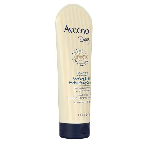  [아마존베스트]Aveeno Baby Soothing Relief Moisturizing Cream with Natural Oat Complex for Dry Sensitive Skin, Fragrance-free & Paraben-Free, 8 oz
