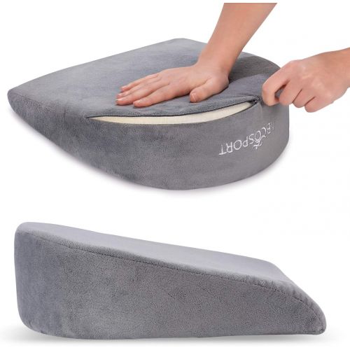  Abco Tech Pregnancy Pillow Wedge - Maternity Pillow  Best Support for Belly, Back, Leg, Hip, Body and Knees  Pain Relief  Memory Foam  Compact and Portable  Washable Cover - T