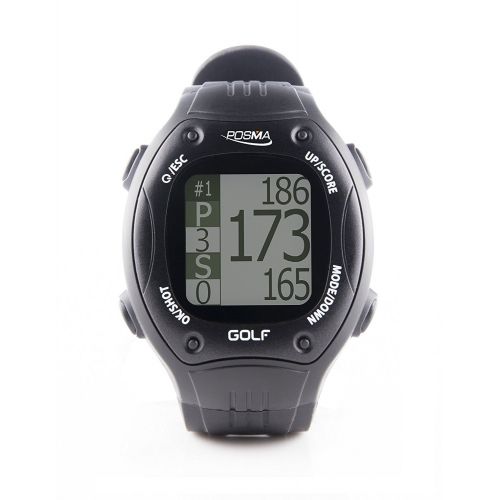  POSMA GT1Plus Golf Trainer GPS Golf Watch Range Finder, Preloaded Europe, America, Asia Golf Courses no Subscription, Black, Courses incl. US, Canada, Europe, Asia, Australia, New
