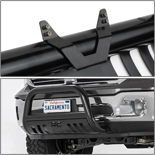  Auto Dynasty Replacement for Dodge Durango/Dakota 3 inches Black Bumper Push Bull Bar + Skid Plate + Relocation Kit