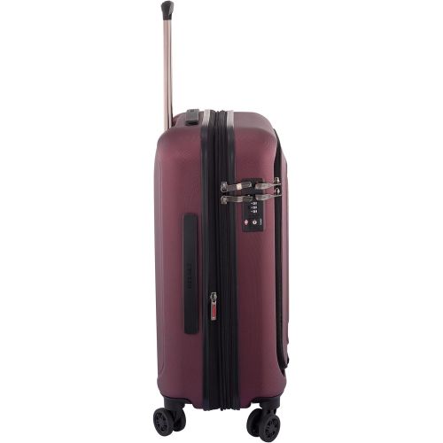  DELSEY Paris Luggage Cruise Lite Hardside 21 Carry on Exp. Spinner with Front Pocket, Black Cherry