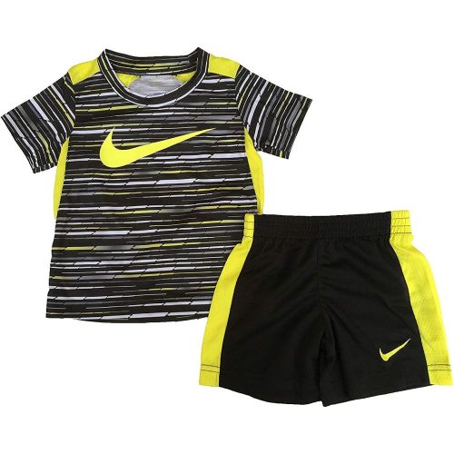 나이키 Nike Toddler Boys Dri Fit Short Sleeve T-Shirt and Shorts 2 Piece Set