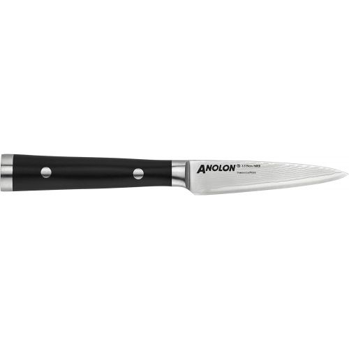  Anolon Imperion Damascus Steel Cutlery Santoku Knife Set, 2-Piece