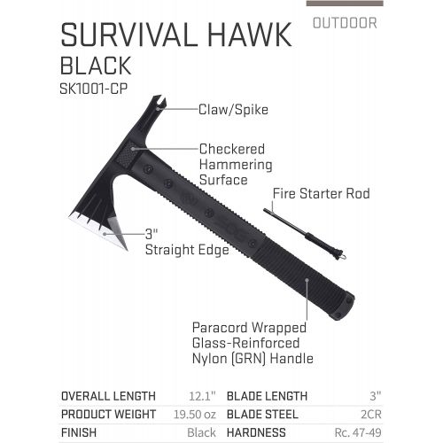  [아마존베스트]SOG Outdoor Survival Hatchet and Tactical Tomahawk - Survival Hawk Camping Axe and Emergency Hatchet Tool with Fire Starter Survival Rod (SK1001-CP)