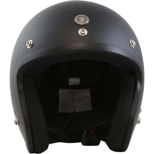  TORC T50C Route 66 34 Classic Open Face Helmet (Gloss Black, Small)