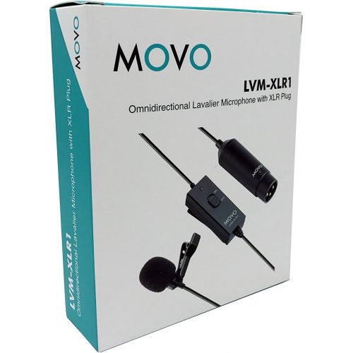  Movo LVM-XLR1 Self-Powered XLR Omnidirectional Lavalier Microphone for Mixers, Recorders, Camcorders & More