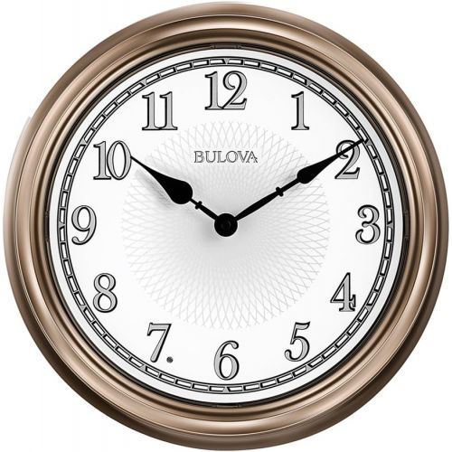  Bulova C4826 Light Time Wall Clock, Champagne