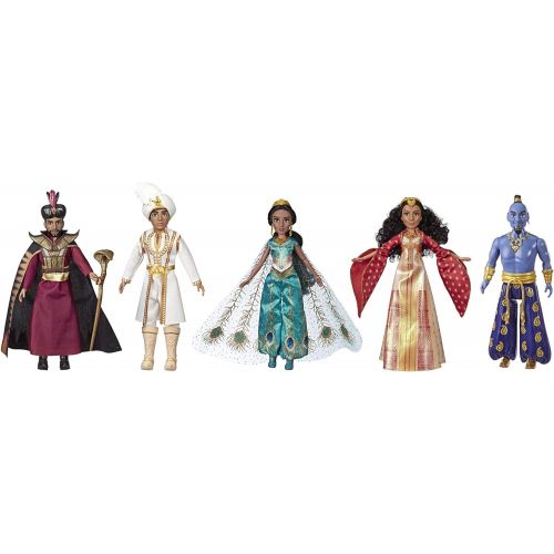 디즈니 Disney Aladdin Agrabah Collection, 5 Fashion Dolls with Accessories Inspired by Disneys Live-Action Movie, Genie, Aladdin, Princess Jasmine, Dalia, Jafar