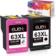 [아마존핫딜][아마존 핫딜] Ejet ejet Remanufactured Ink Cartridge Replacement for HP 63XL 63 XL to use with OfficeJet 3830 Envy 4520 4512 Officejet 4650 5255 Deskjet 1112 3634 3632 Printer (1 Black, 1 Color)