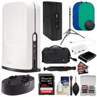 SlingStudio Hub Portable Wireless Broadcast HD Video Production Unit + 128GB Card + Battery + CamerLink + USB-C Expander + Green Screen Background + Case Kit